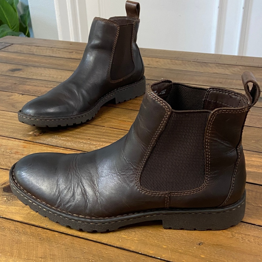 Born Hemlock Men's Leather Chelsea Boots Size 11M Dark Brown Comfort Lug Ankle - Picture 5 of 7